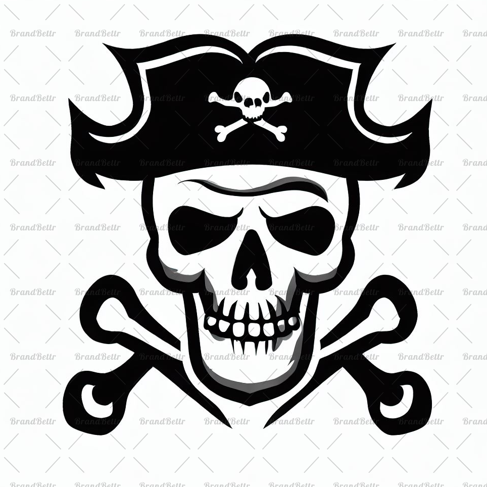 Piratenschädel und gekreuzte Knochen